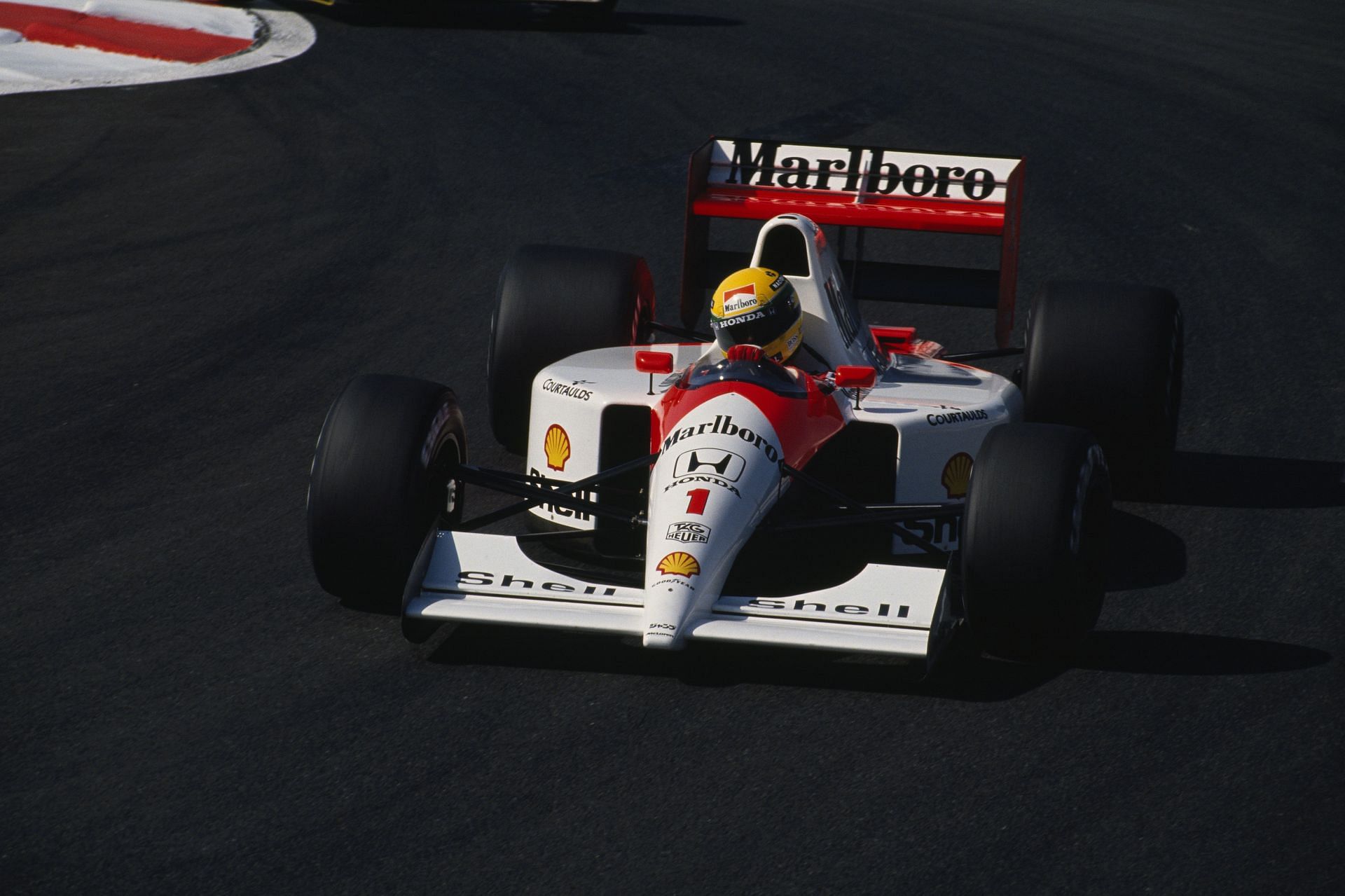 McLaren-Honda driver Ayrton Senna. (Photo by Patrick Behar/Corbis via Getty Images)