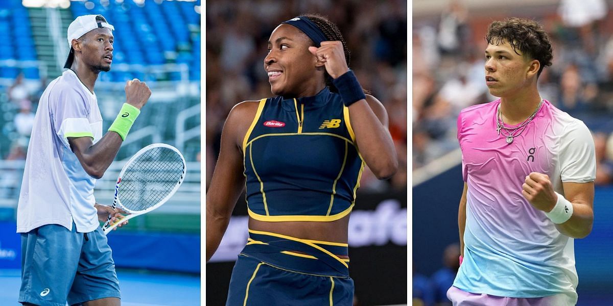 Chris Eubanks(L), Coco Gauff (C) and Ben Shelton (R); ( Source - Getty Images)