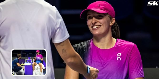 In Pictures: Iga Swiatek kicks off her 1st practice session with new coach Wim Fissette at WTA Finals 2024 in Riyadh
