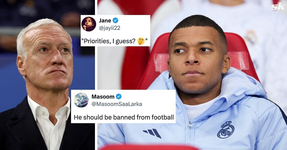 Fans react as Kylian Mbappe reportedly goes clubbing while nursing an injury (Image: Getty, X/@jayii22, @MasoomSaaLarka)