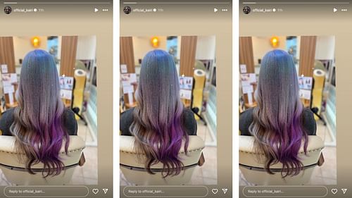 Sane shares new hairstyle on her Instagram story.