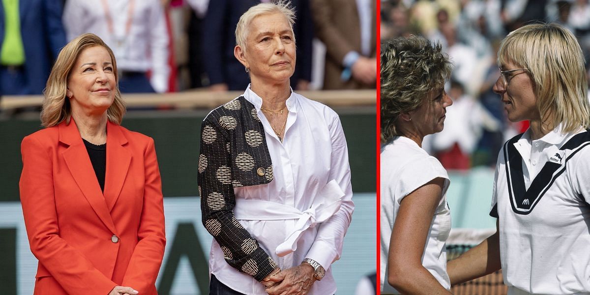 Chris Evert and Martina Navratilova (Images via Getty)