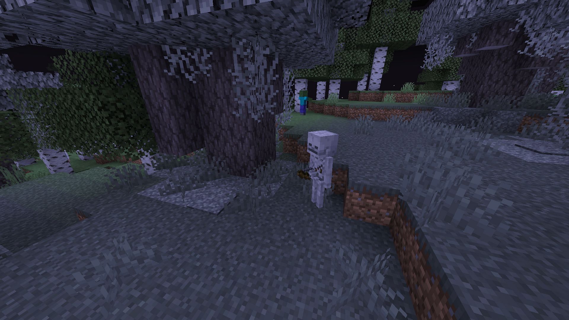 Pale Garden spawns all regular hostile mobs as well as Creaking at night (Image via Mojang Studios)