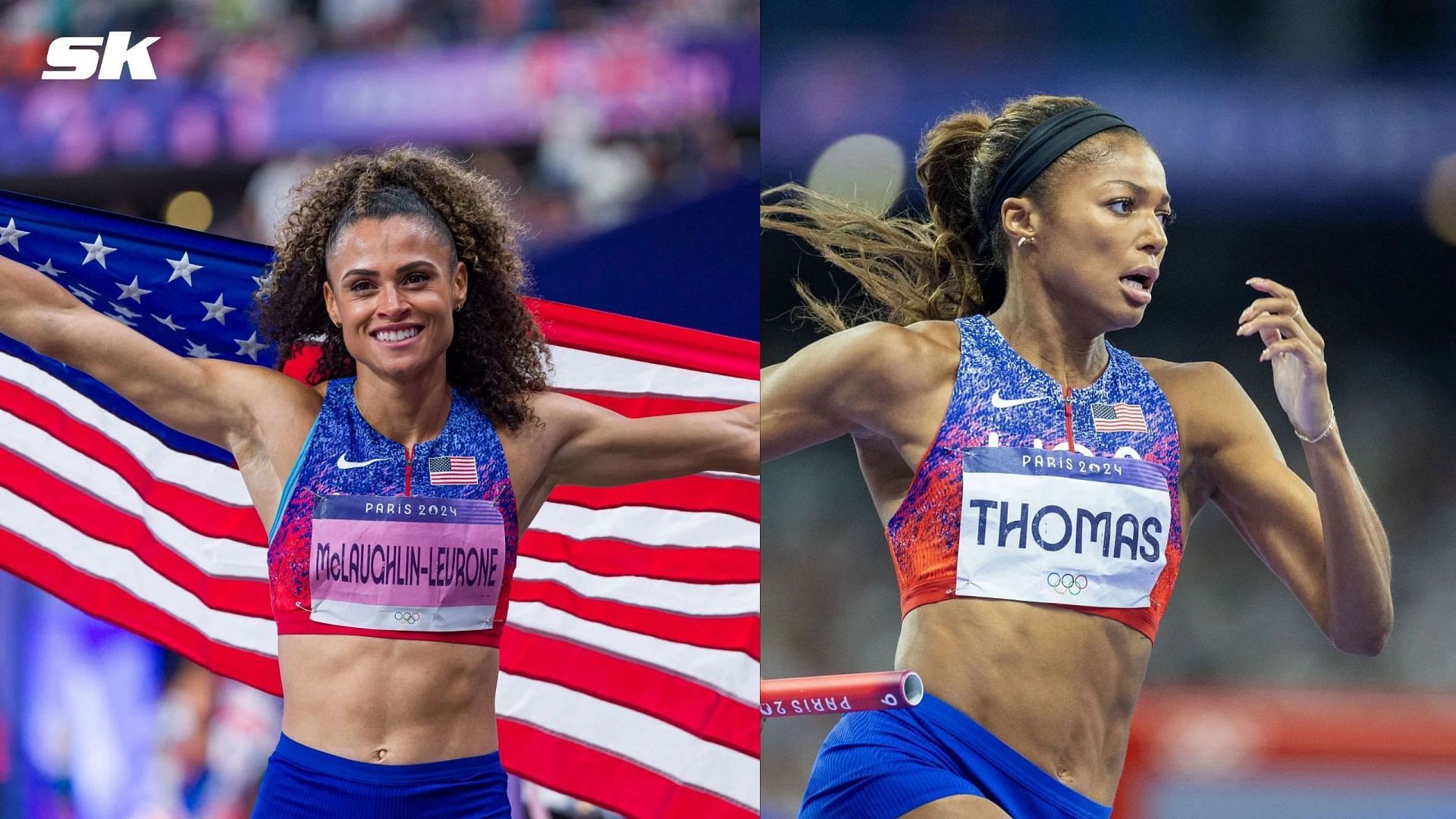 Gabby Thomas and Sydney McLaughlin | Getty Images 