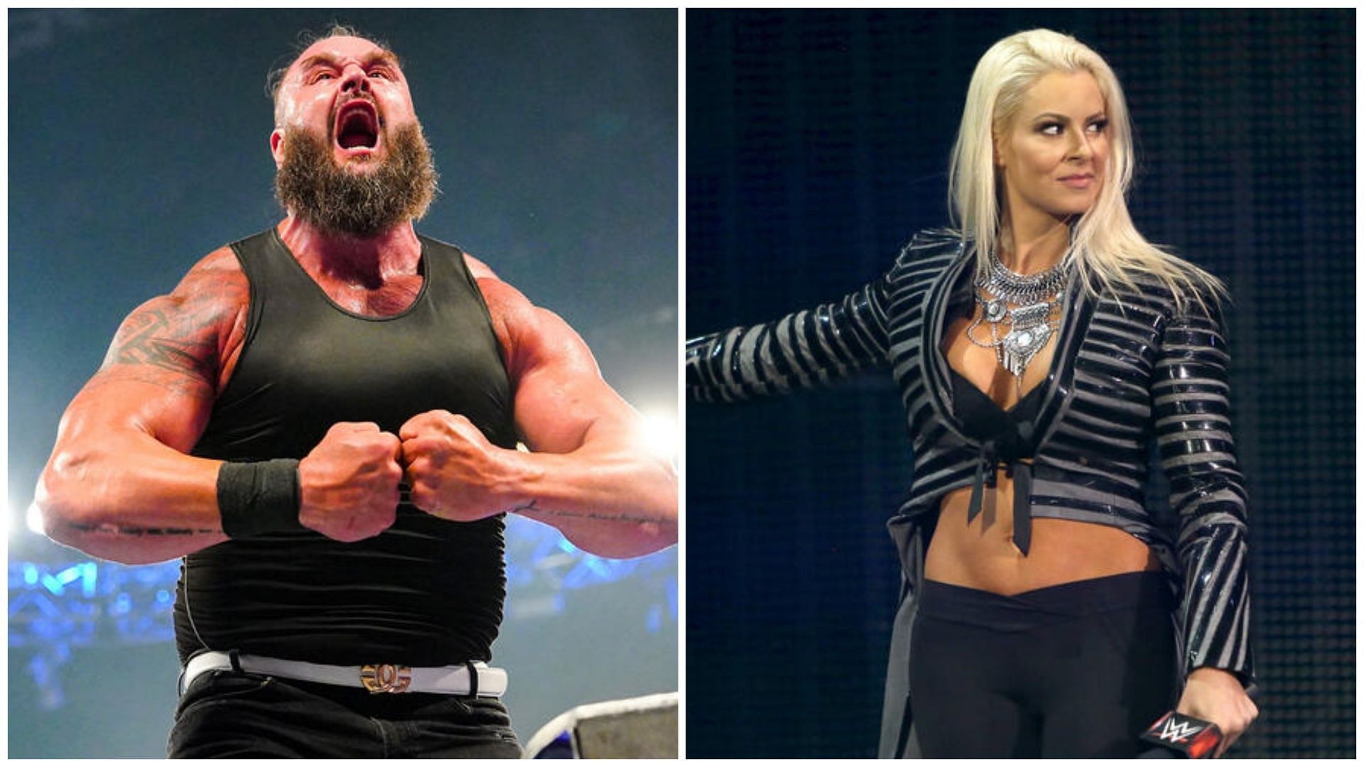 Maryse sends a message to Braun Strowman shares an update. (Photos: WWE.com)