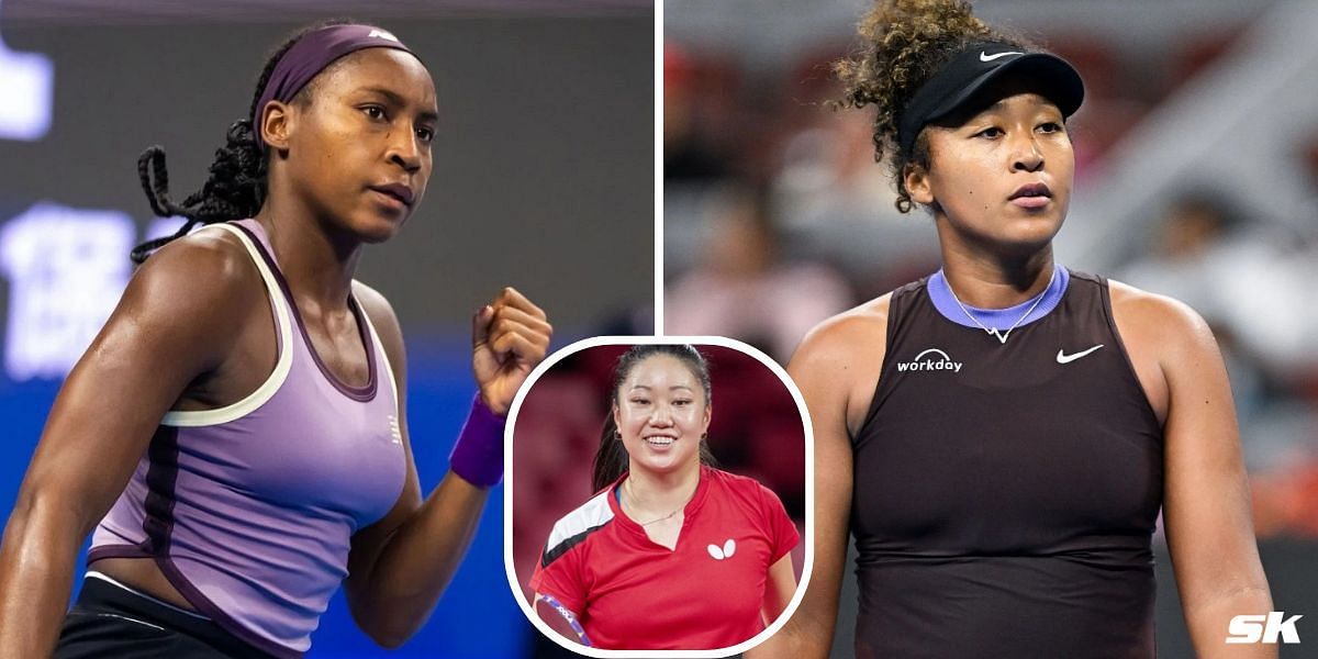 Coco Gauff (L), Naomi Osaka (R) &amp; Lily Zhang (Inset) (Image source: GETTY)