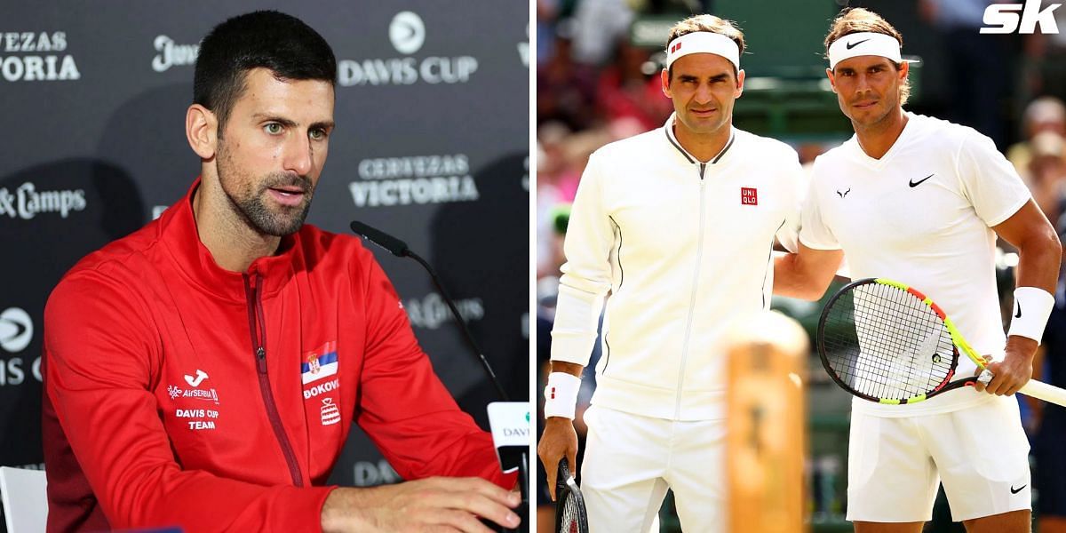 Novak Djokovic (L); Roger Federer and Rafael Nadal (R) (Image Source: Getty)