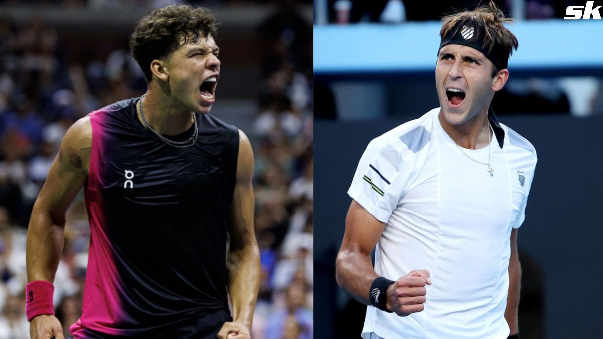 Ben Shelton vs Tomas Martin Etcheverry, Swiss Indoors 2024 R1 (Picture: Getty)