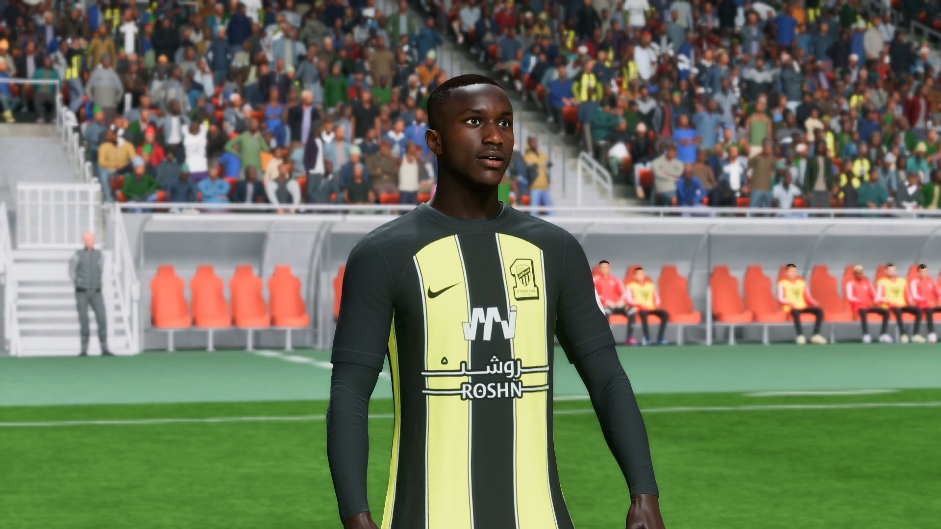 Mousa Diaby in Al Ittihad&#039;s jersey (Image via EA Sports)