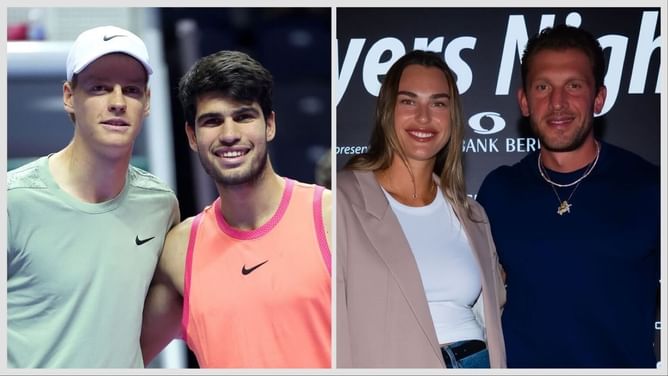 Biggest tennis internet hits today: Carlos Alcaraz & Jannik Sinner recreate touching Federer-Nadal moment; Aryna Sabalenka's boyfriend relishes their 'globetrotting' adventure, and more