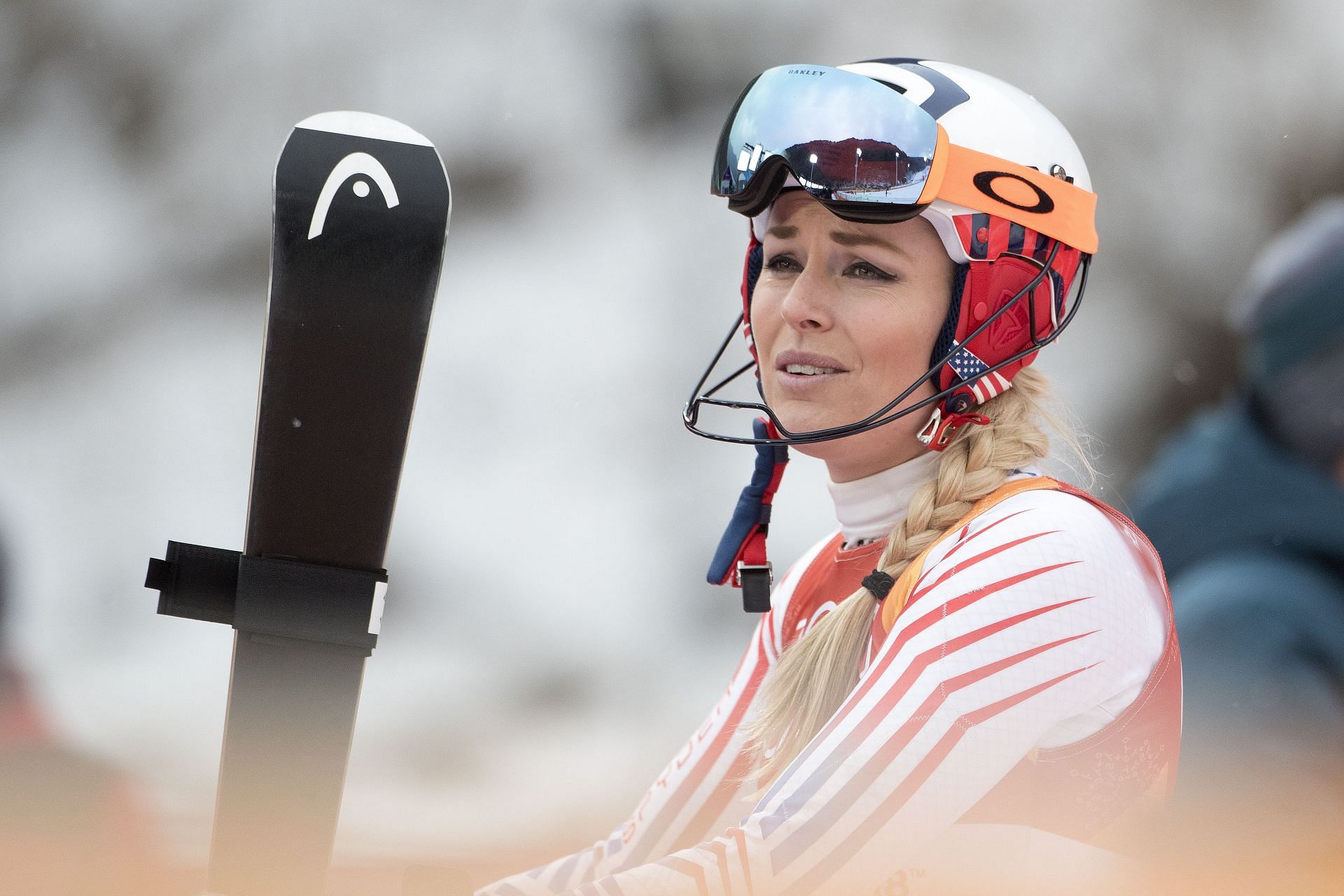 Lindsey Vonn emotional after her race at the PyeongChang 2018 Winter Olympic Games - Source: Getty