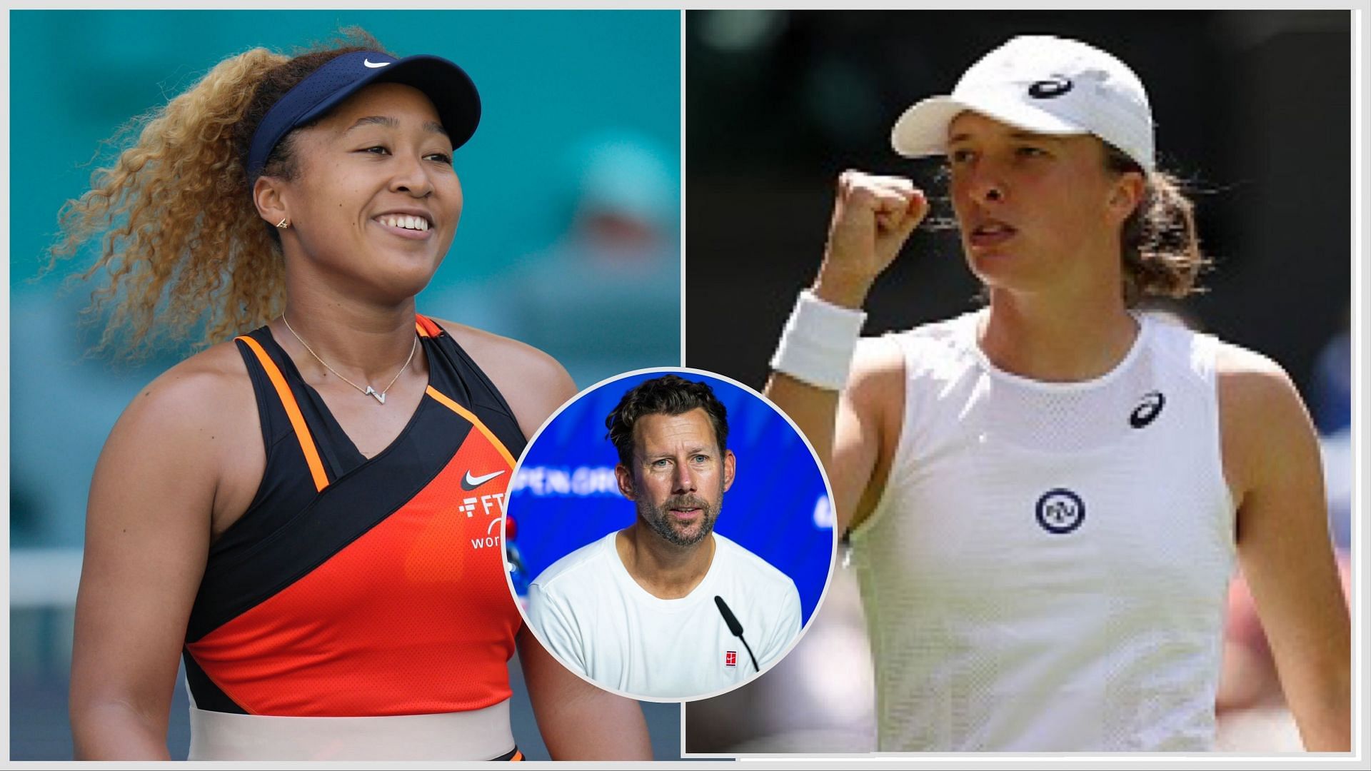 Naomi Osaka, Iga Swiatek, and Wim Fissette (Source: Getty)