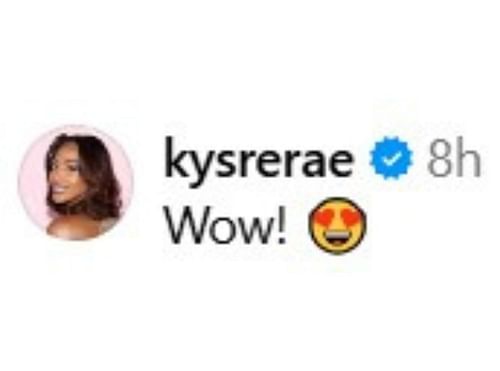 Kysre Gondrezick comments on Winnie Harlow's post