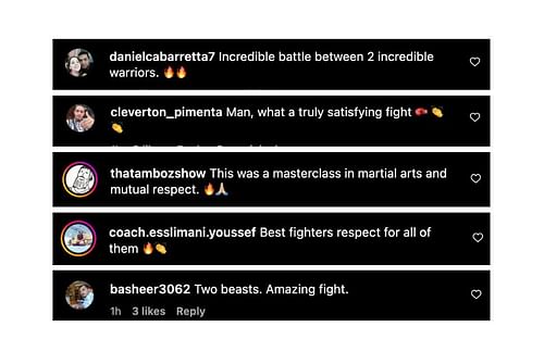 Screenshot of fans' comments. [ONE Championship/Instagram, screenshot]