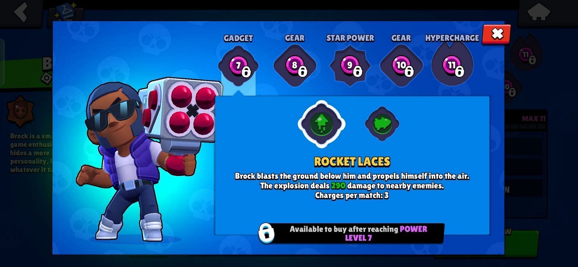 Rocket Laces is a great addition to Brock&rsquo;s survivability and therefore must be included (Image via Supercell)