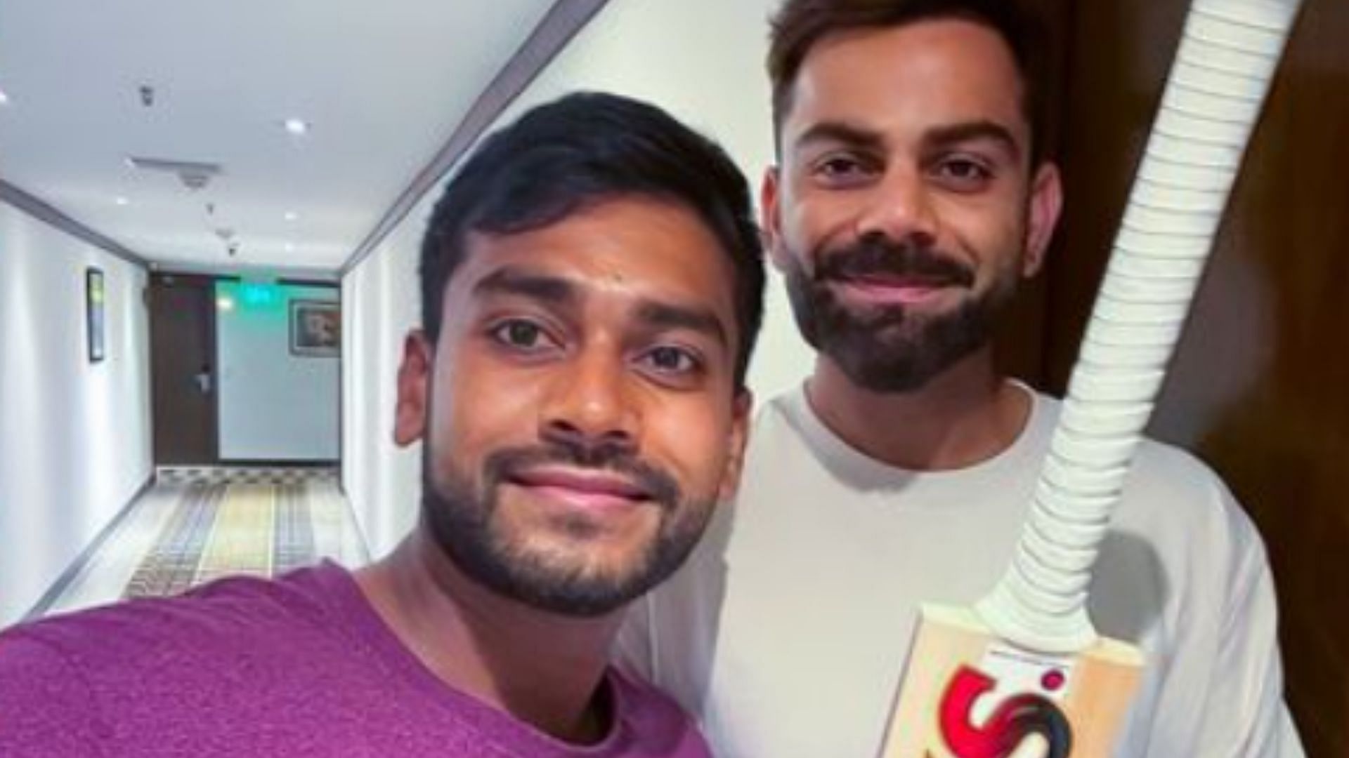 Mehidy Hasan Miraz with Virat Kohli (Image by MKS Sports on Meta)