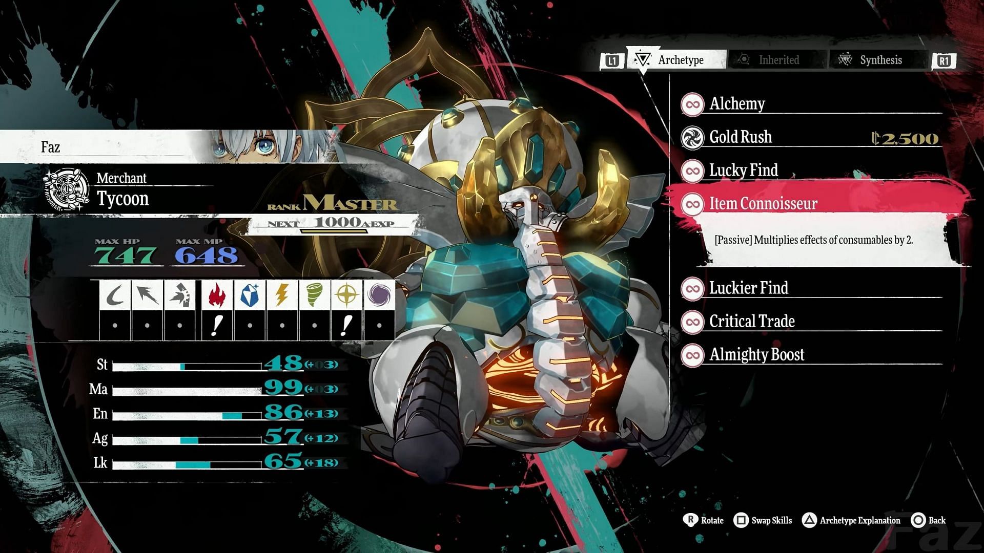 The Merchant's abilities (Image via Atlus)