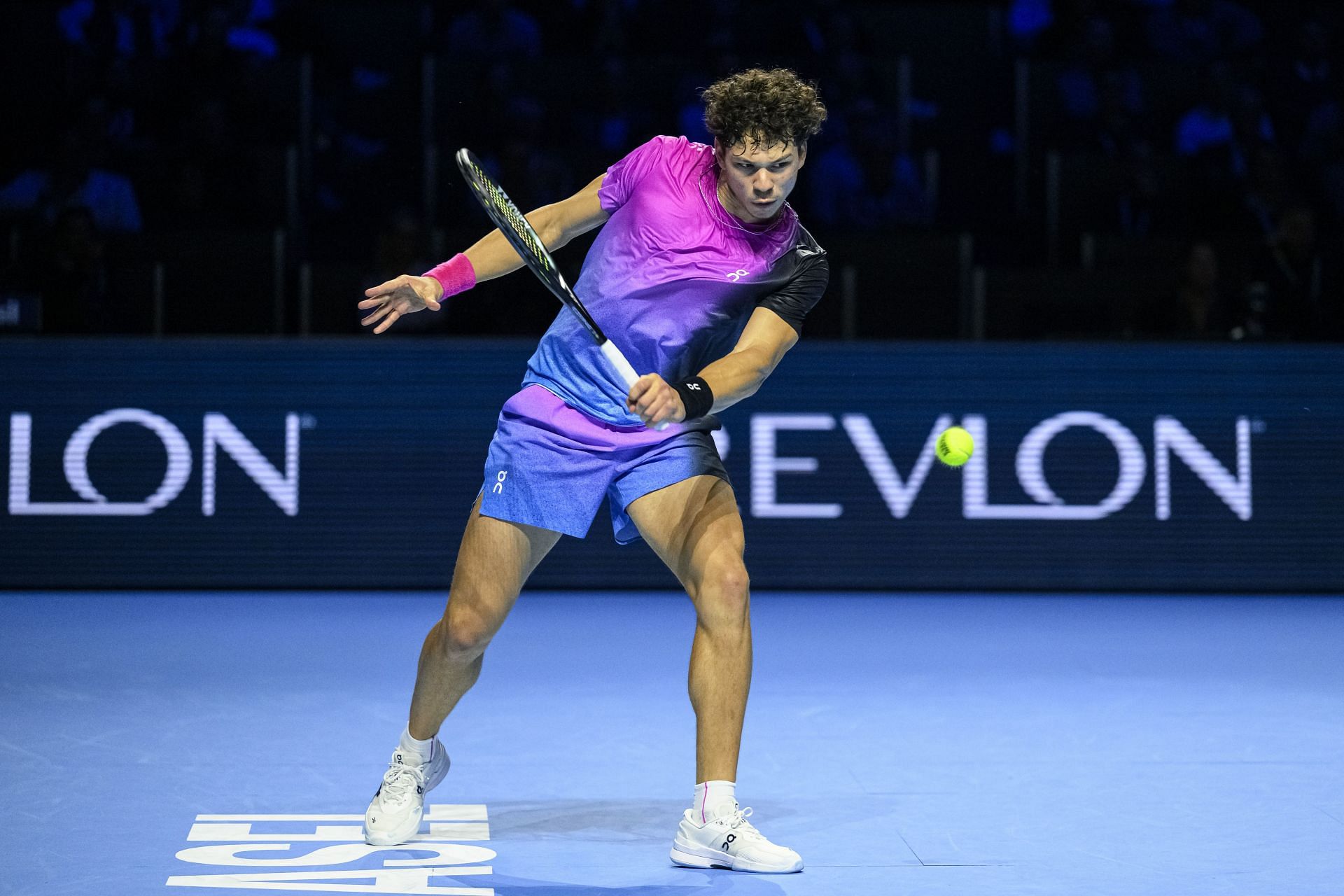 Ben Shelton in action at the 2024 Swiss Indoors (Picture: Getty)