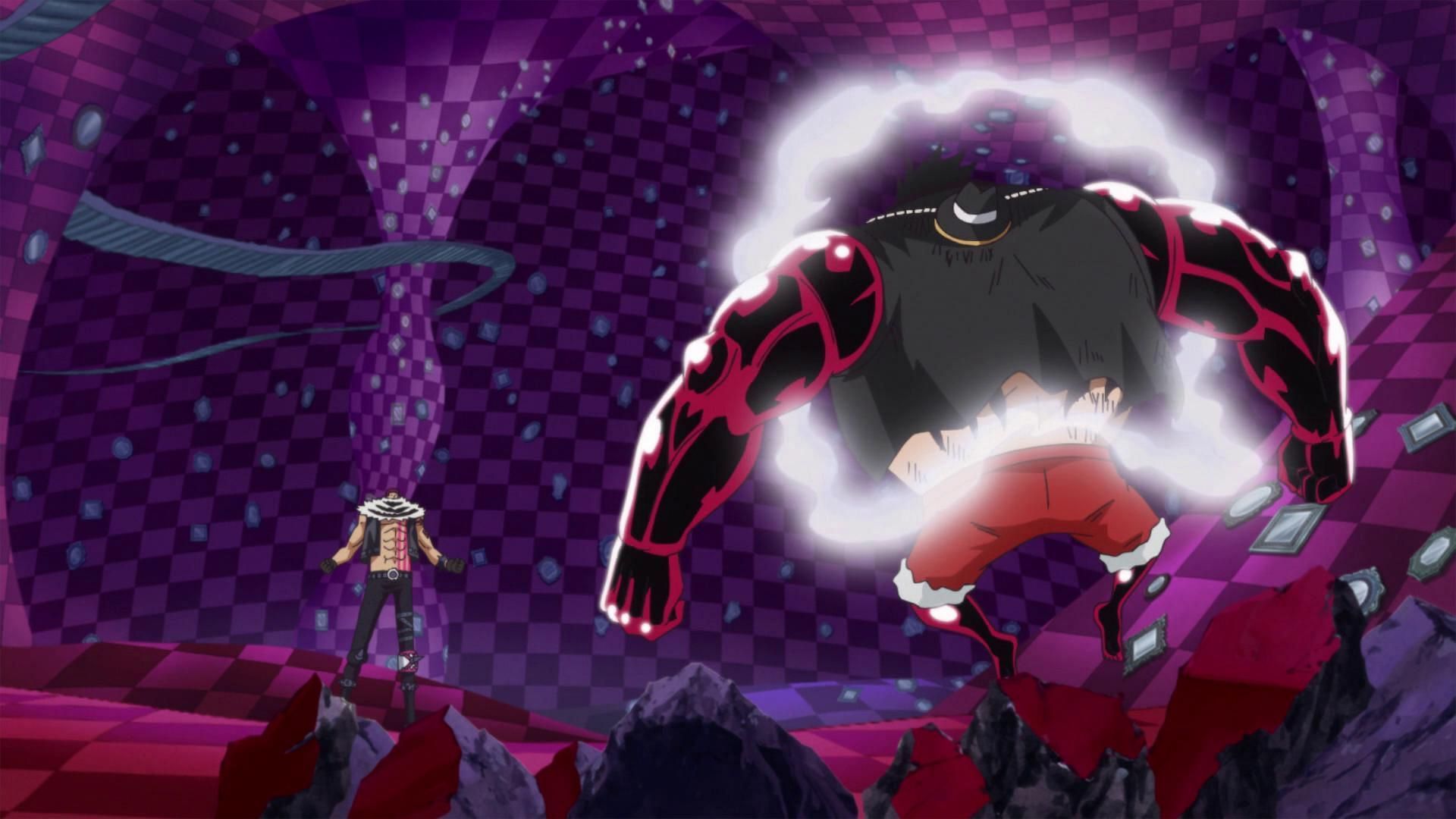 Luffy using Gear 4 against Charlotte Katakuri (Image via Toei Animation)