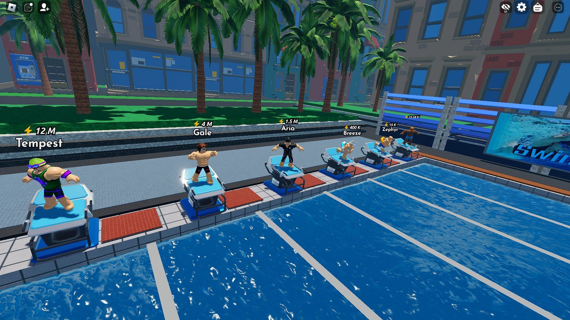 Starting a race (Image via Roblox)