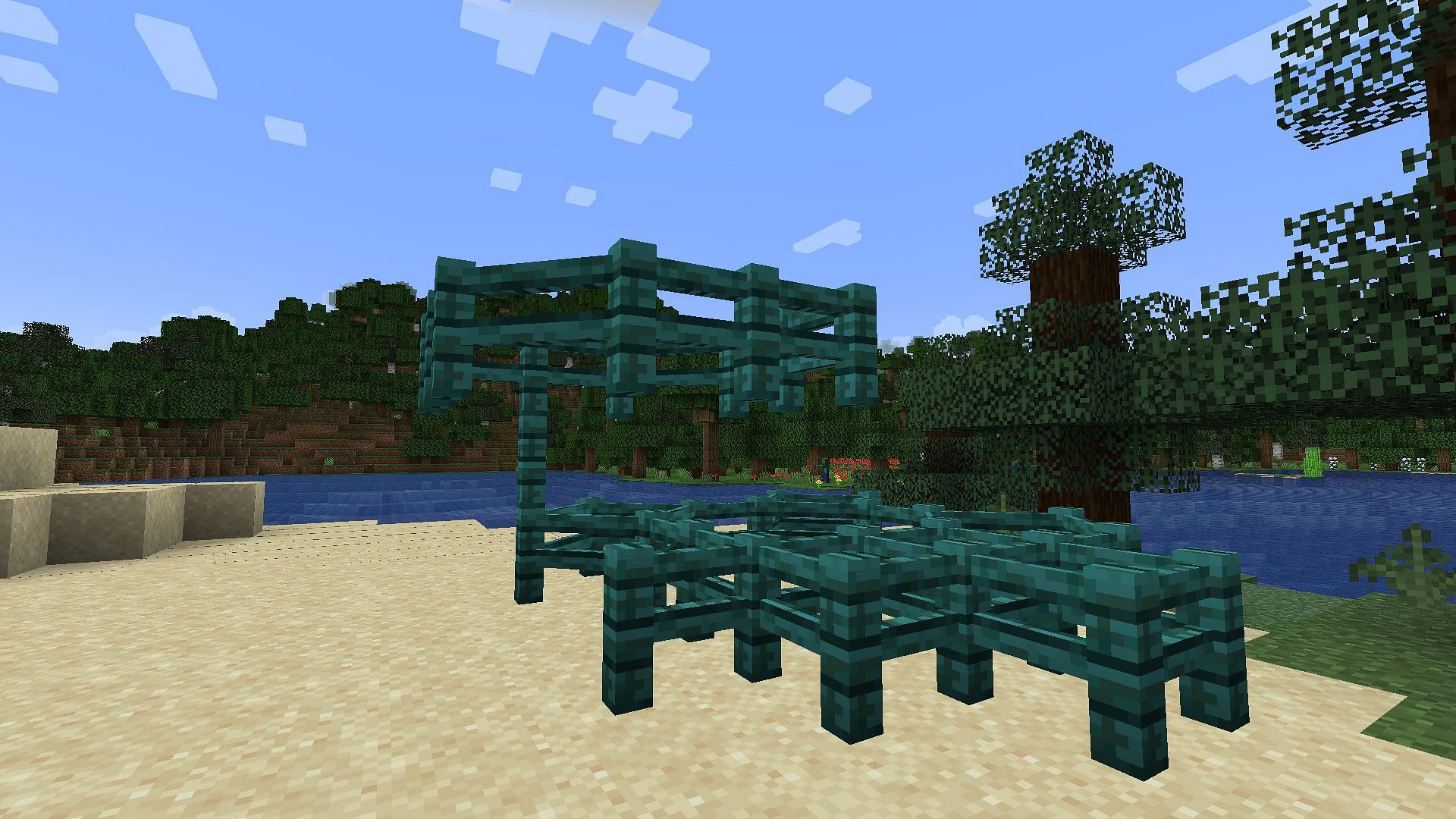 This mod allows you to create endless diagonal fences in Minecraft (Image via Mojang Studios/Fuzs)