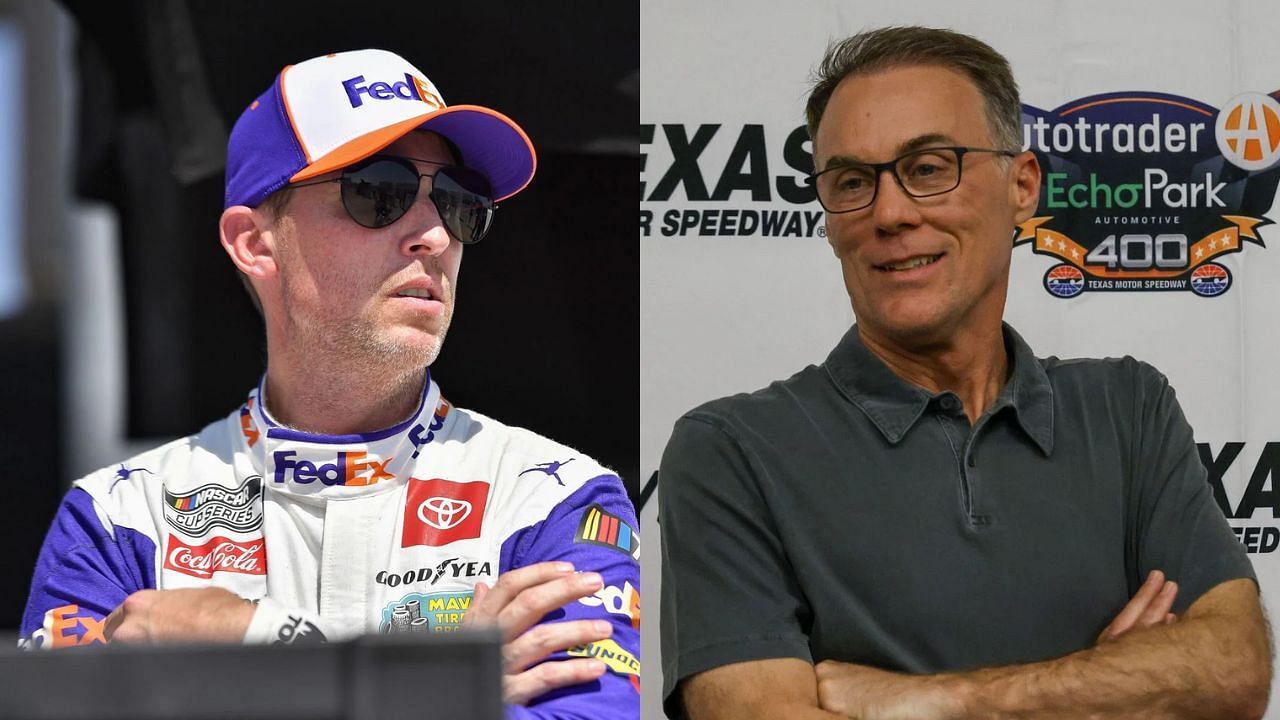 Denny Hamlin and Kevin Harvick (Images via Getty)