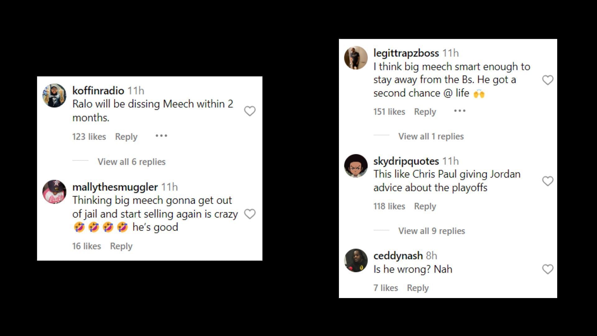 User reactions (Images via Instagram/@akademiks)