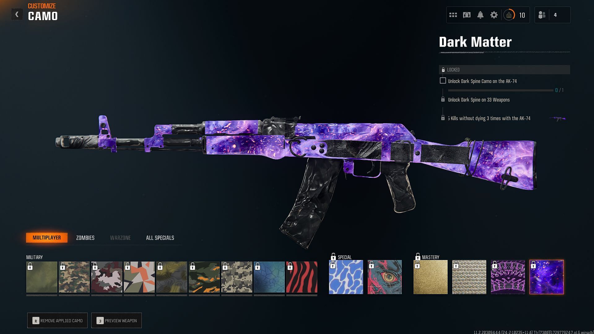 How To Unlock Dark Matter Animated Mastery Camo In Black Ops 6