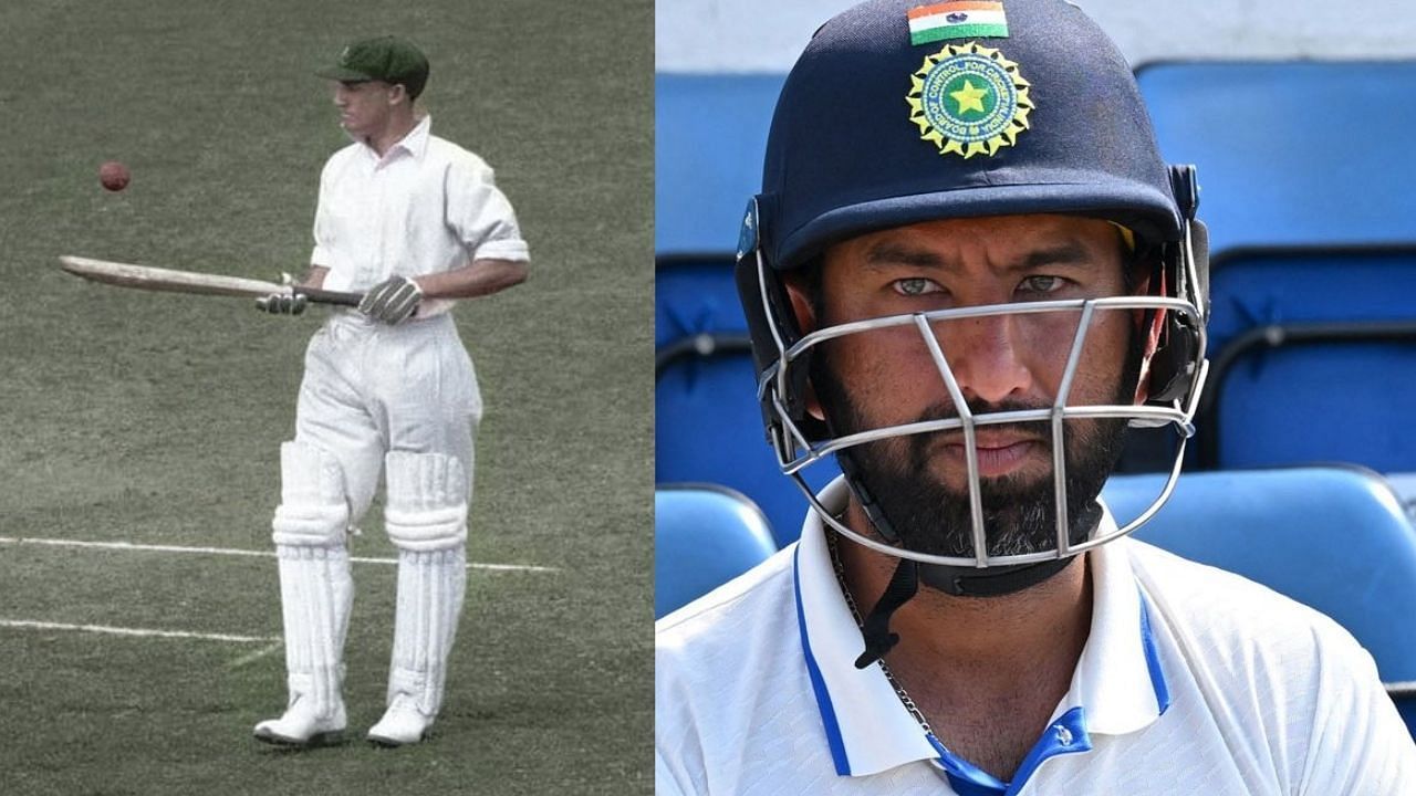 डॉन ब्रैडमैन और चेतेश्वर पुजारा टॉप 5 में शामिल हैं (Photo Credit: X/@PictureSporting, @mufaddal_vohra)