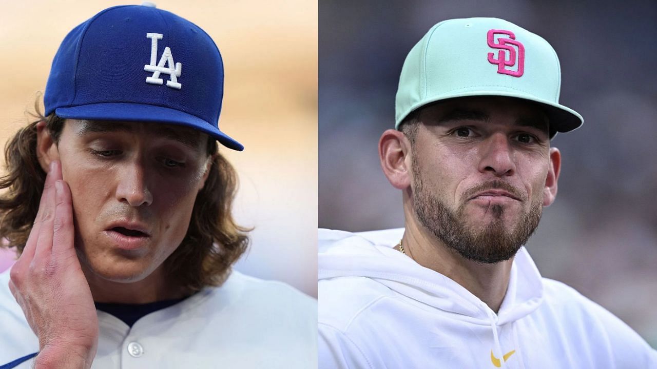 MLB players Tyler Glasnow (L) and Joe Musgrove (R) (Images from - Getty)