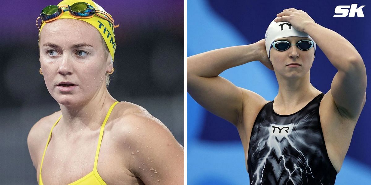 Ariarne Titmus on being overshadowed after defeating Katie Ledecky. PHOTO: Both from Getty