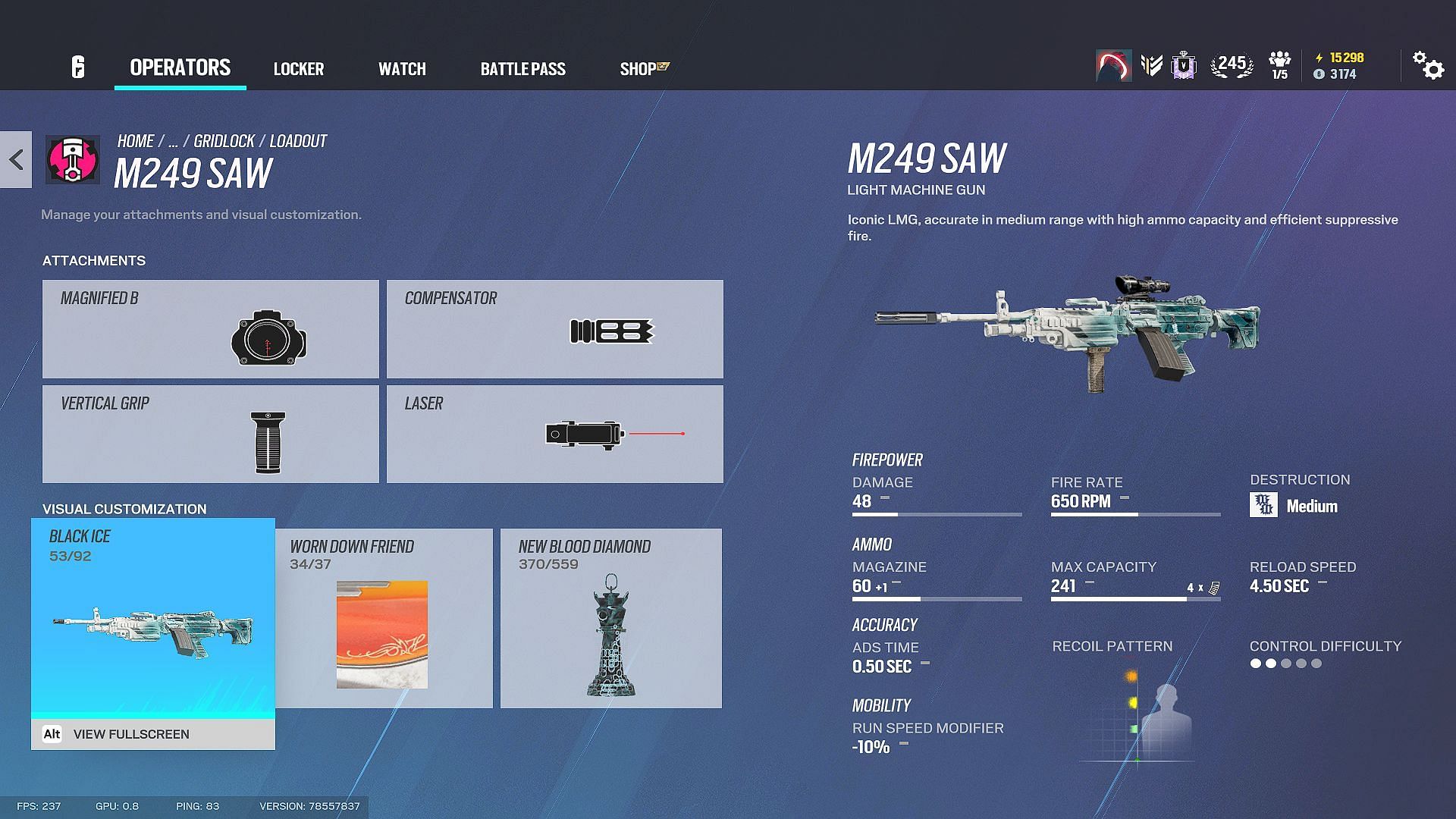 The M249 SAW is a niche weapon to equip on Gridlock (Image via Ubisoft)