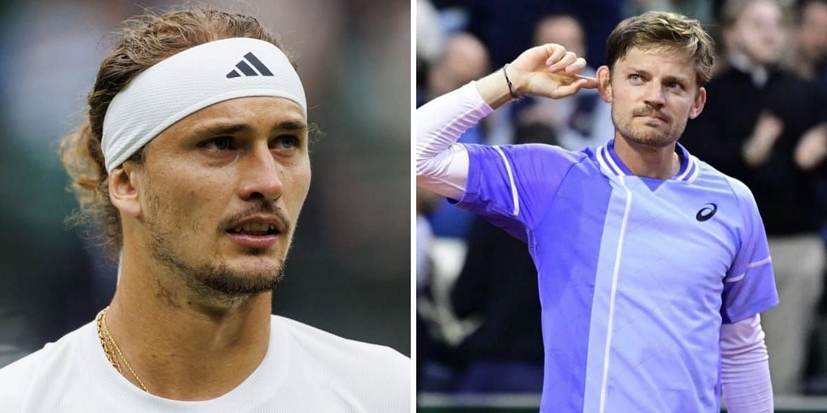 Alexander Zverev (L) &amp; David Goffin (R) (Image source: GETTY)