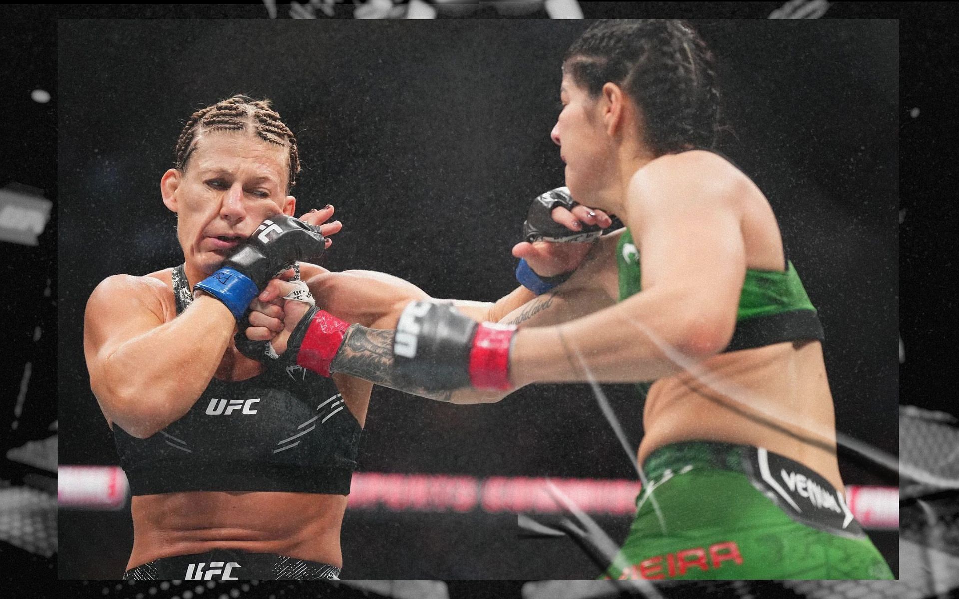 UFC 307: Ketlen Vieira vs. Kayla Harrison fight highlights. [Image courtesy: Getty Images]