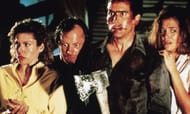 Sarah Berry, Bruce Campbell, Kassie Wesley DePaiva, and Dan Hicks in Evil Dead II (Image via Renaissance Pictures)