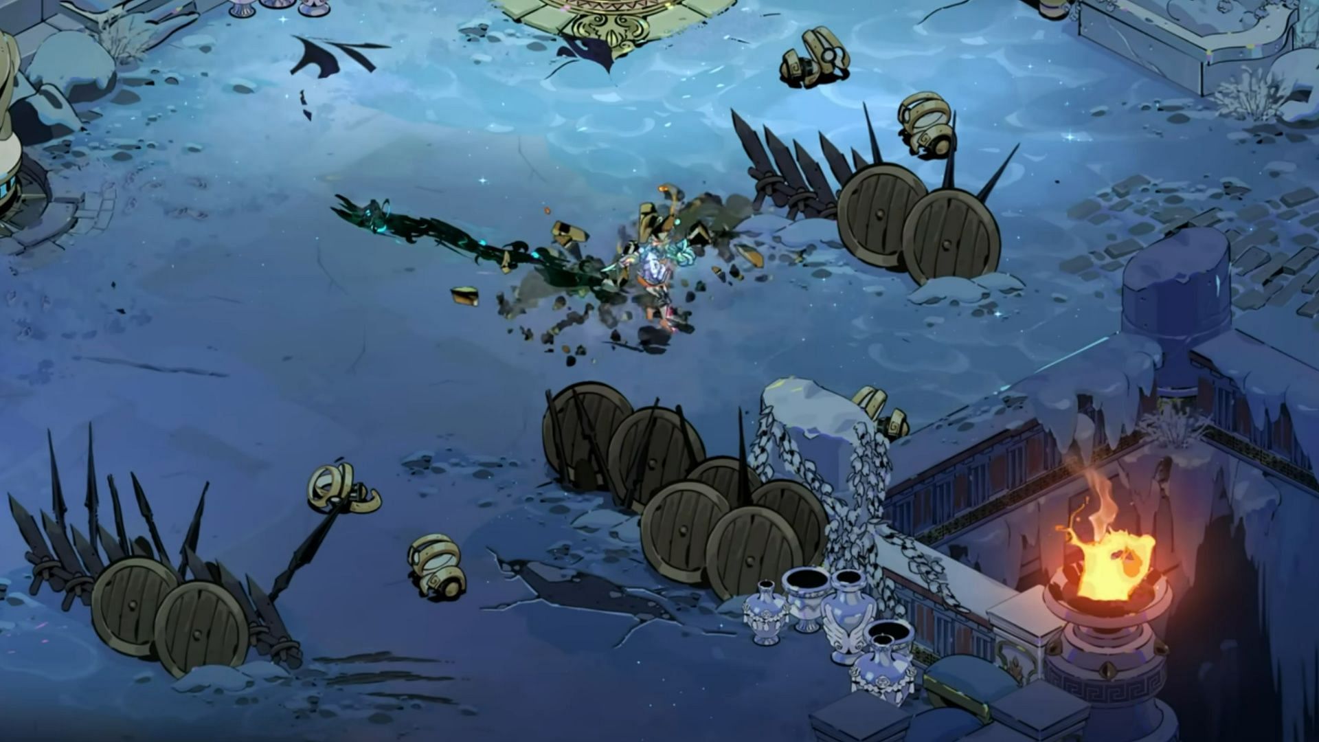 This area is home to hostile automatons (Image via Supergiant Games)