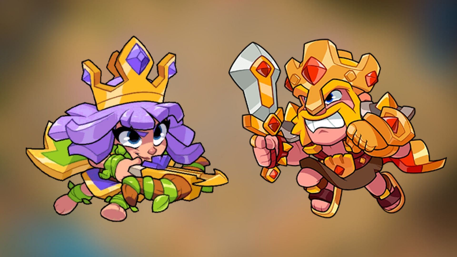 Archer Queen and Barbarian King in Squad Busters (Image via SuperCell)