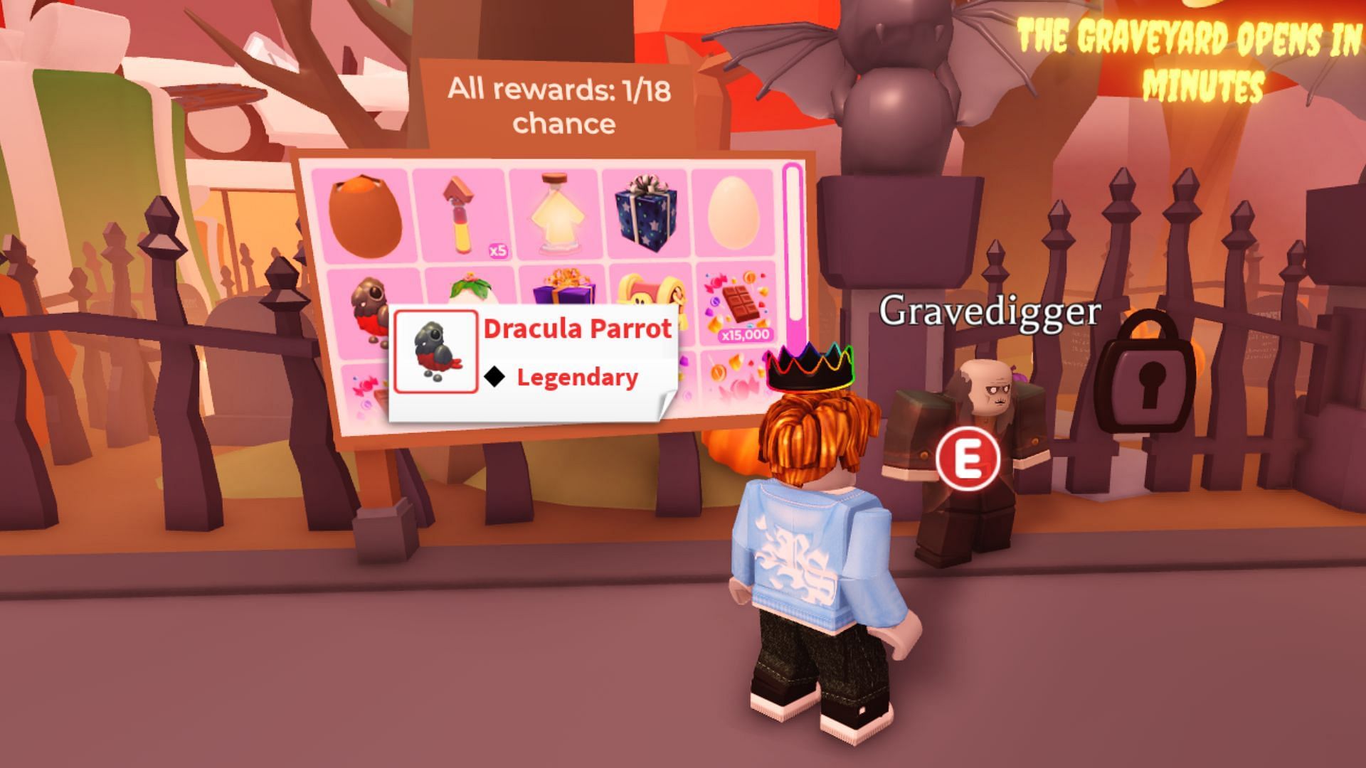 Dracula Parrot is a Legendary pet in the game (Image via Roblox)