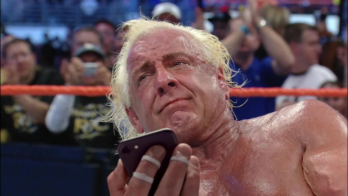 Ric Flair was not happy (Credit: WWE.com)