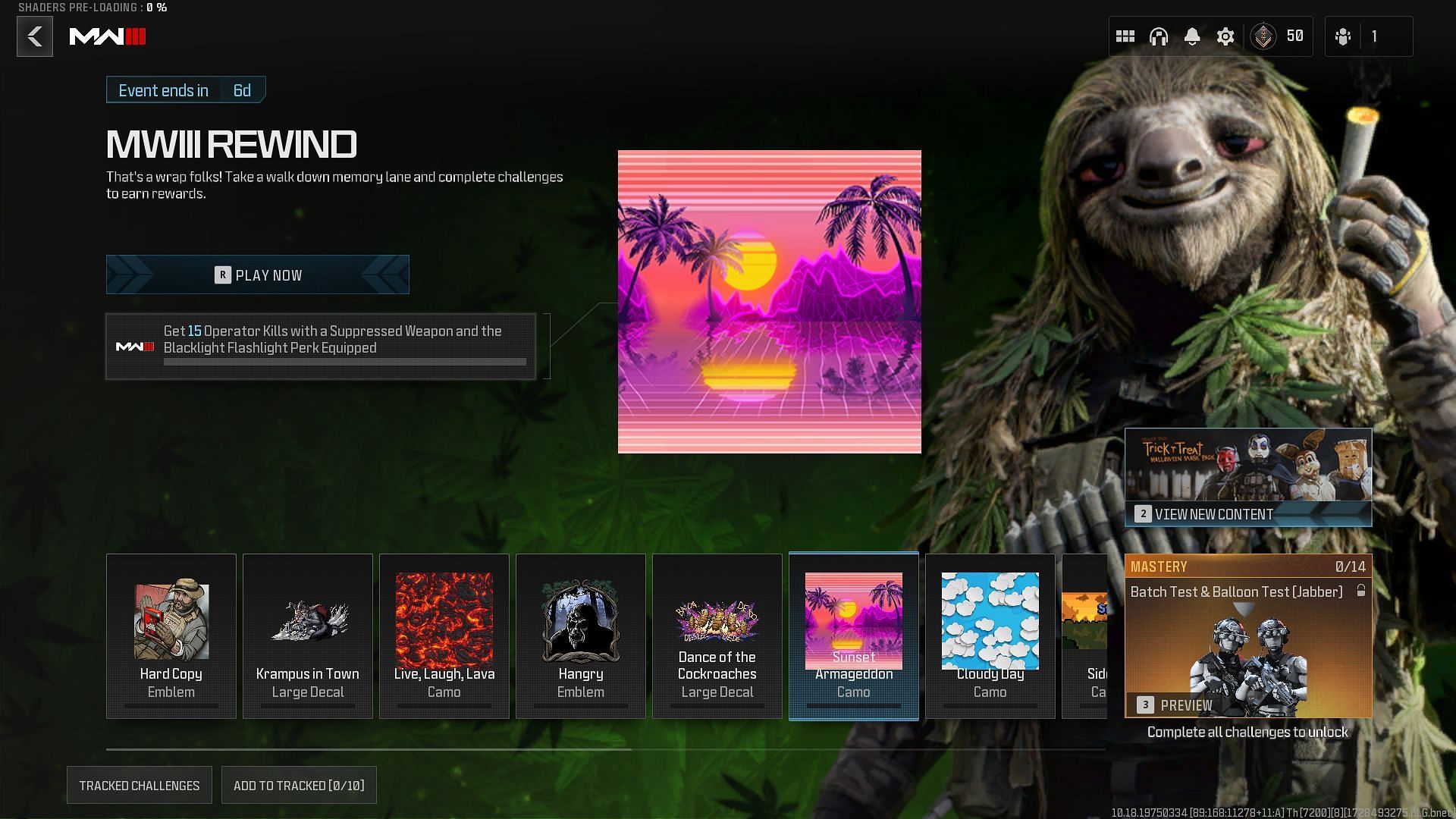 Sunset Armageddon animated camo (Image via Activision)