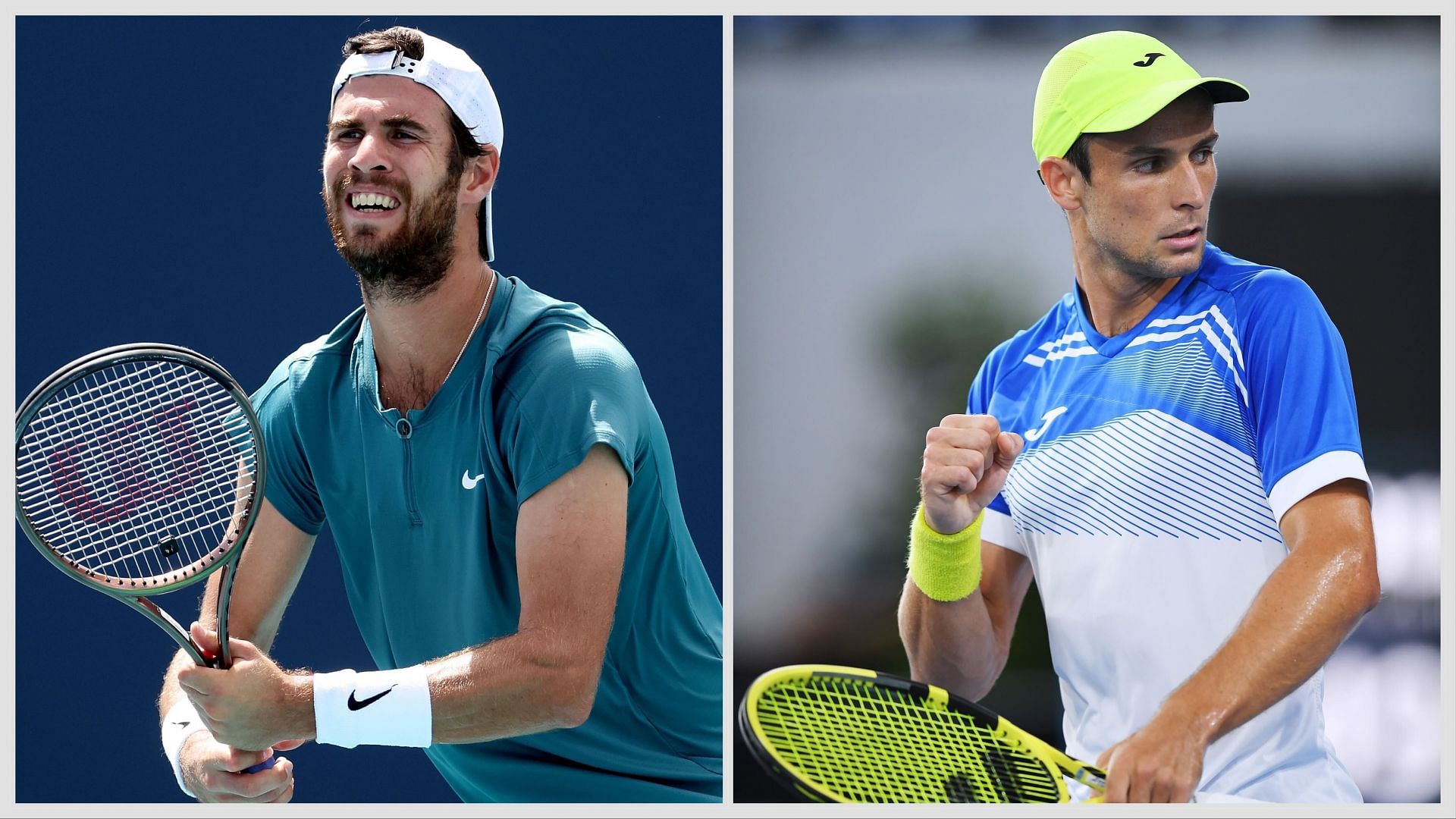 Karen Khachanov (L) vs Aleksandar Vukic (R), preview, (Source: Getty Images)