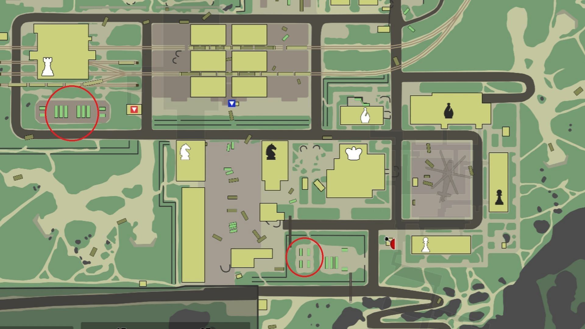 Locations of the fuel tanks on Reserve (Image via Escape From Tarkov Wiki)