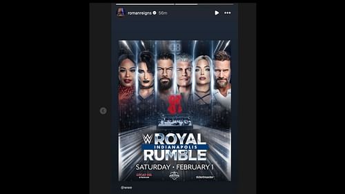 Screenshot via Roman Reigns' Instagram story (via star's Instagram)