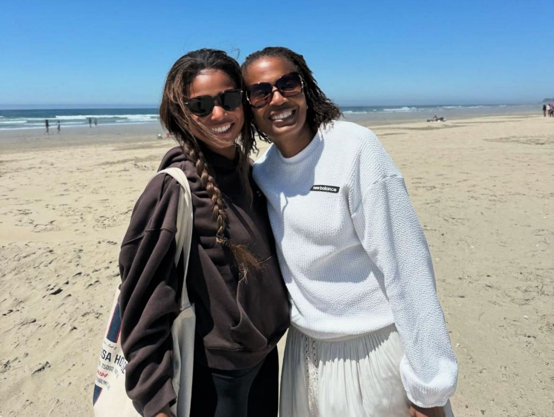 Gabby Thomas and her mother Jennifer Randall