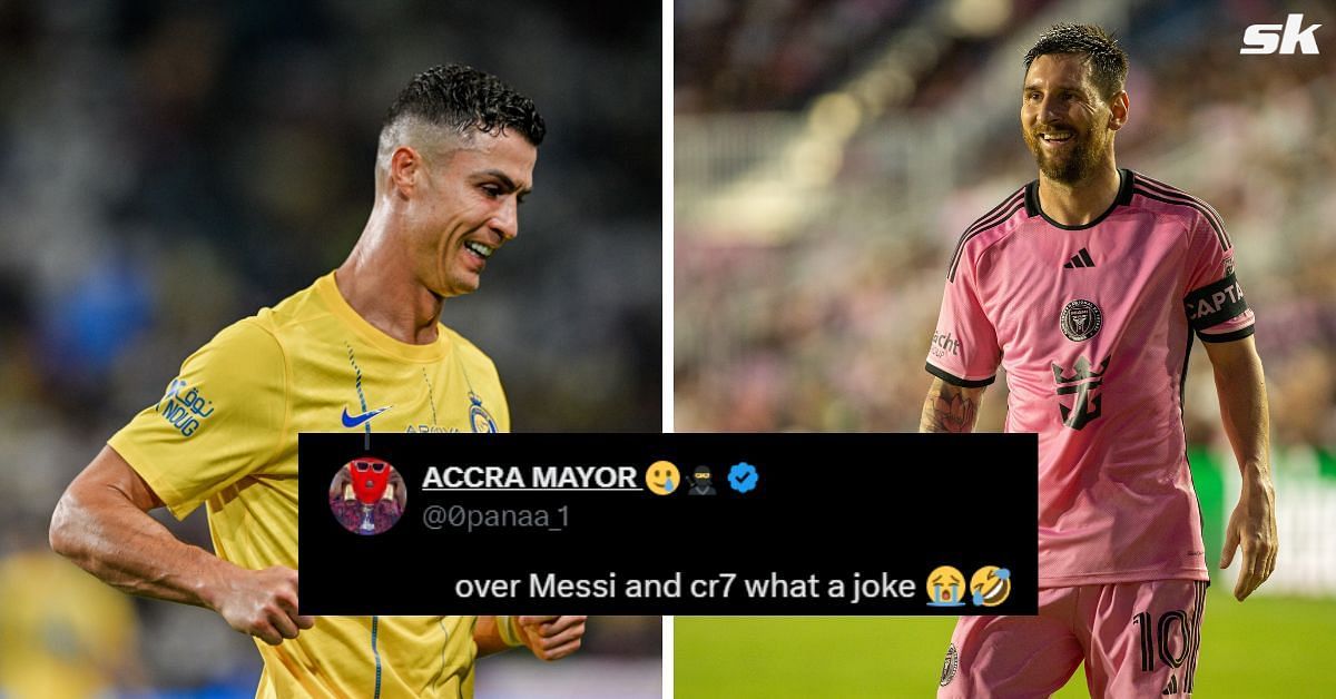 Cristiano Ronaldo and Lionel Messi (Image via Getty and X/@0panaa_1)