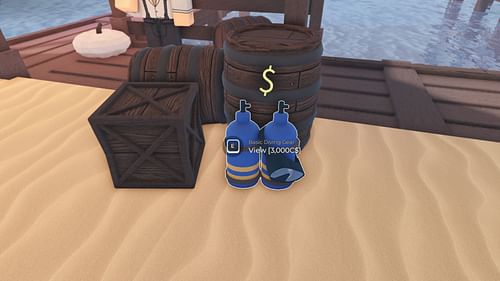 You can purchase the diving gear from near the Shipwright on Moosewood Island (Image via Roblox)