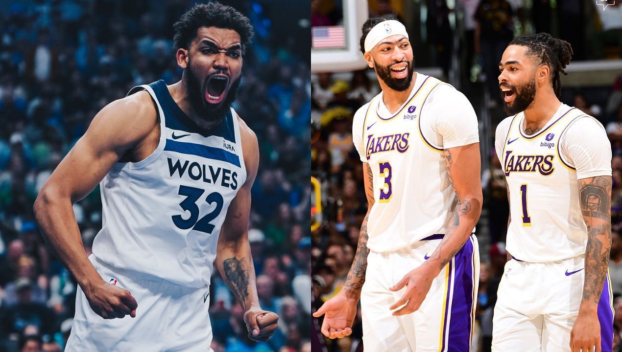 Lakers star reacts to Karl-Anthony Towns