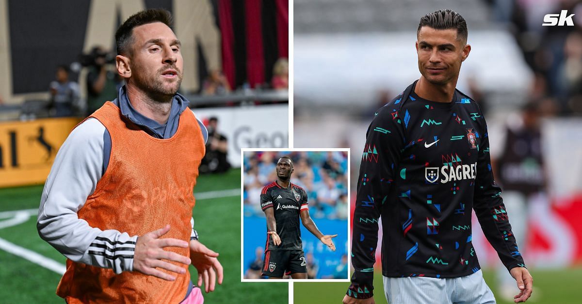 Lionel Messi (left), Christian Benteke (middle), Cristiano Ronaldo (right) (All three images via Getty)