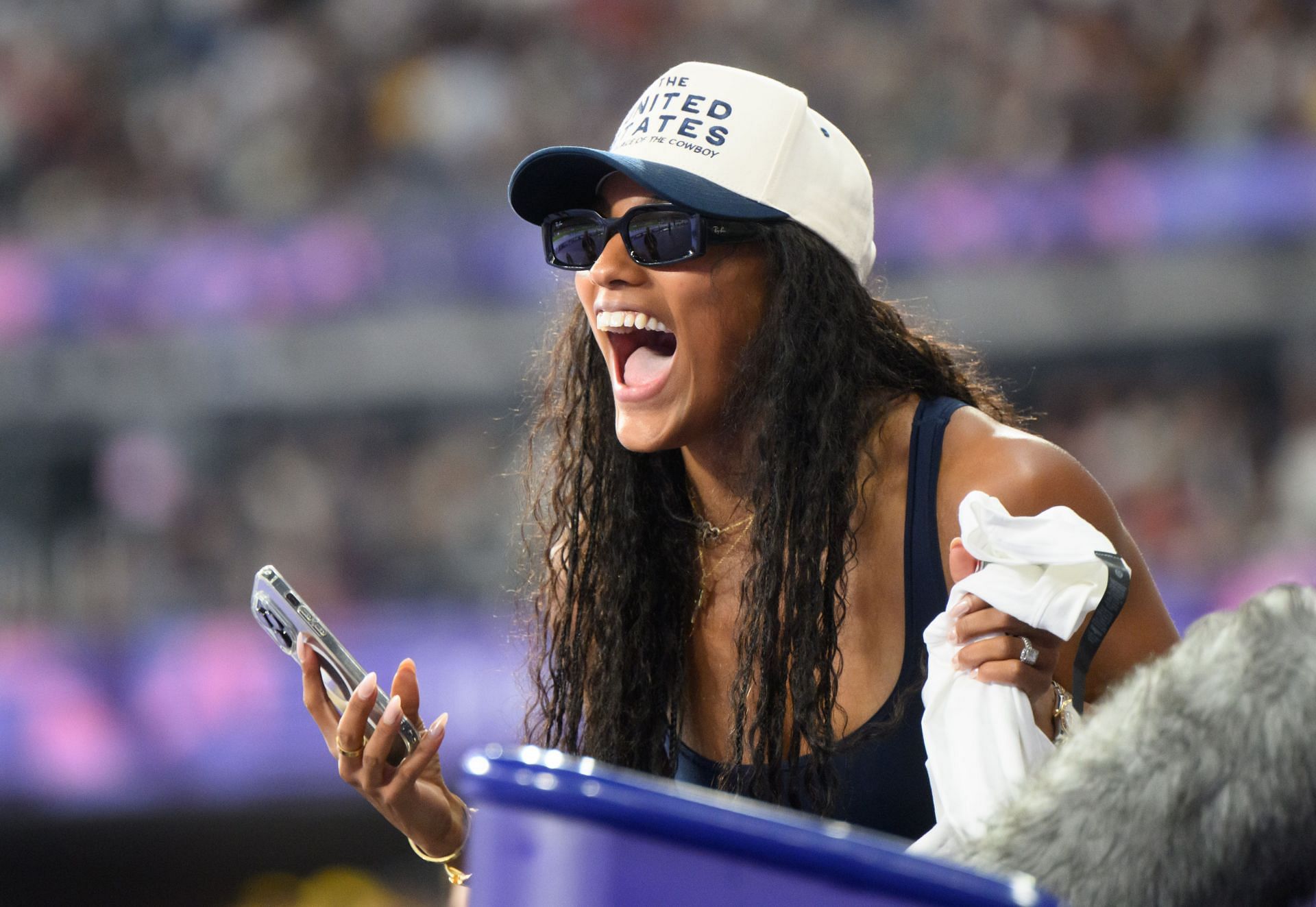 Tara Davis Woodhall at the Paris Paralympics (Image Source: Getty)