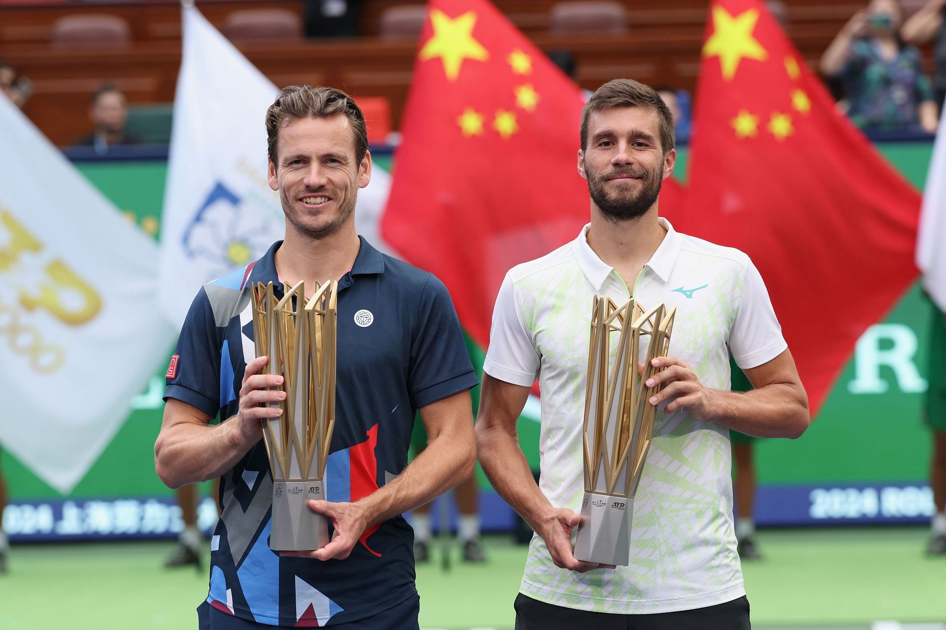 Wesley Koolhof (L) and Nikola Mektic pictured at the 2024 Shanghai Masters | Image Source: Getty